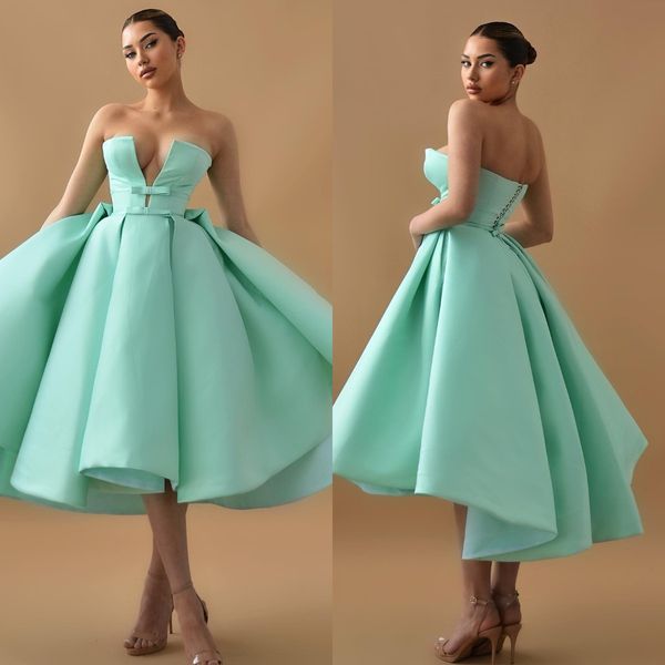 mint green high low prom dresses v neck evening gowns ruffles tea length formal red carpet special occasion party dress, Black
mint green high low prom dresses v neck evening gowns ruffles tea length formal red carpet special occasion party dress, Black