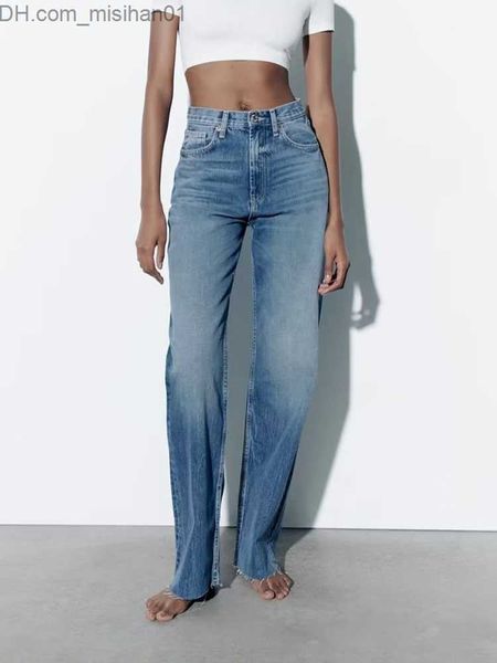 women's jeans new women's 2023 extra long wide leg zipper and metal button closed high waist casual wide leg jeans z230728, Blue
women's jeans new women's 2023 extra long wide leg zipper and metal button closed high waist casual wide leg jeans z230728, Blue