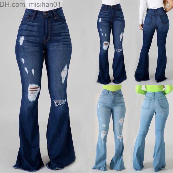 women's jeans 2023 new high waist teared flared jeans women's fashion slim hip lift elastic denim trousers street casual women, Blue
women's jeans 2023 new high waist teared flared jeans women's fashion slim hip lift elastic denim trousers street casual women, Blue