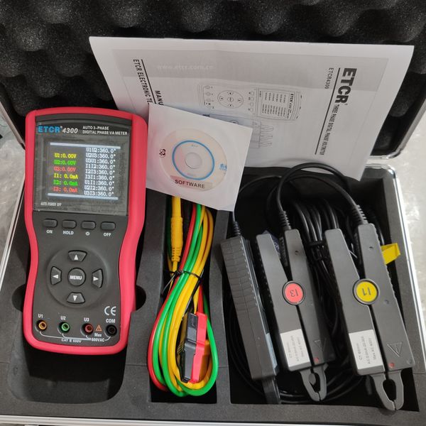 intelligent 3-phase clamp digital phase volt-ampere meter etcr4300 full-automatic, multi-functional voltmeter phase va tester
intelligent 3-phase clamp digital phase volt-ampere meter etcr4300 full-automatic, multi-functional voltmeter phase va tester