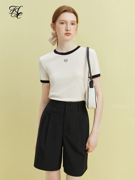 women's t-shirt fsle women knitted t-shirt women slim simple tees summer white short t-shirts round neck front shoulder for women 2307
women's t-shirt fsle women knitted t-shirt women slim simple tees summer white short t-shirts round neck front shoulder for women 2307