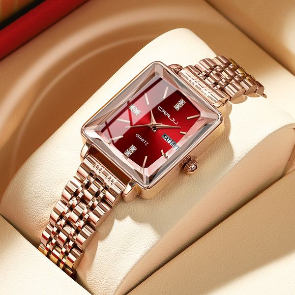 wristwatches crrju ladies waterproof quartz watch stainless steel dress bracelet wristwatch womens square relogio feminin 230727, Slivery;brown
wristwatches crrju ladies waterproof quartz watch stainless steel dress bracelet wristwatch womens square relogio feminin 230727, Slivery;brown