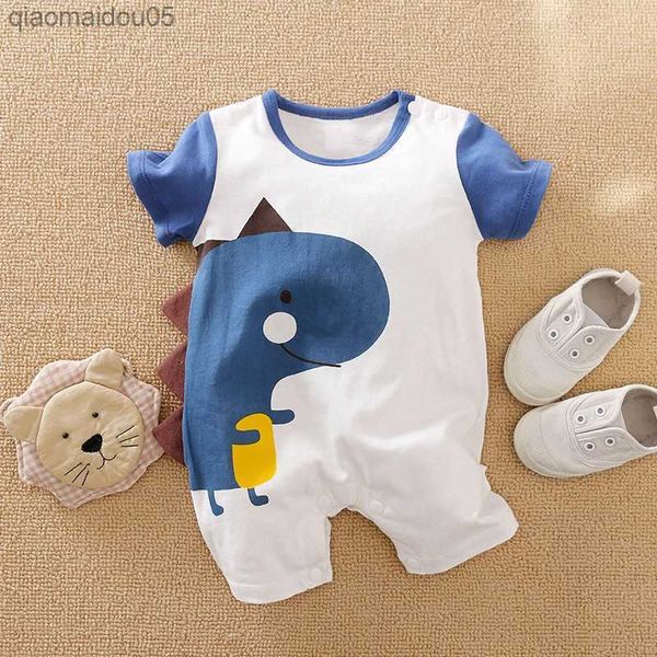 dinosaur pattern romper for baby boy clothes summer toddler climb clothing 3month to 2yeas old infant come girl onesie l230712, Blue 
dinosaur pattern romper for baby boy clothes summer toddler climb clothing 3month to 2yeas old infant come girl onesie l230712, Blue