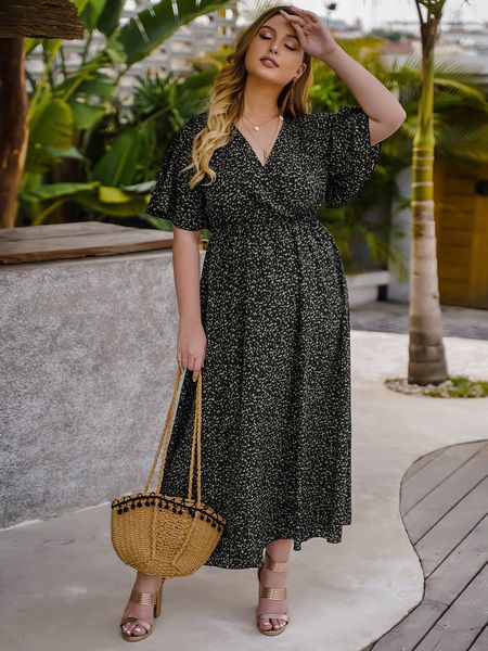 plus size dresses size women summer short sleeve elegant female floral print midi dress casual loose ladies large clothing 4xl 230727, Black
plus size dresses size women summer short sleeve elegant female floral print midi dress casual loose ladies large clothing 4xl 230727, Black