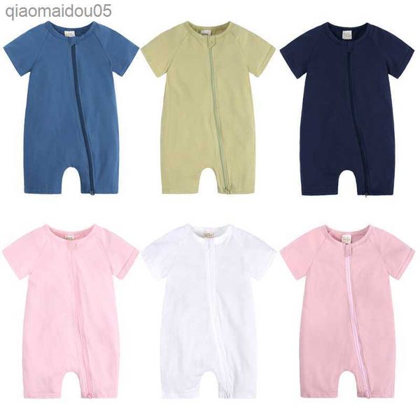 2023 baby jumpsuit breathable newborn romper summer cotton short sleeve kids onesie solid color zipper outfit l230712, Blue
2023 baby jumpsuit breathable newborn romper summer cotton short sleeve kids onesie solid color zipper outfit l230712, Blue