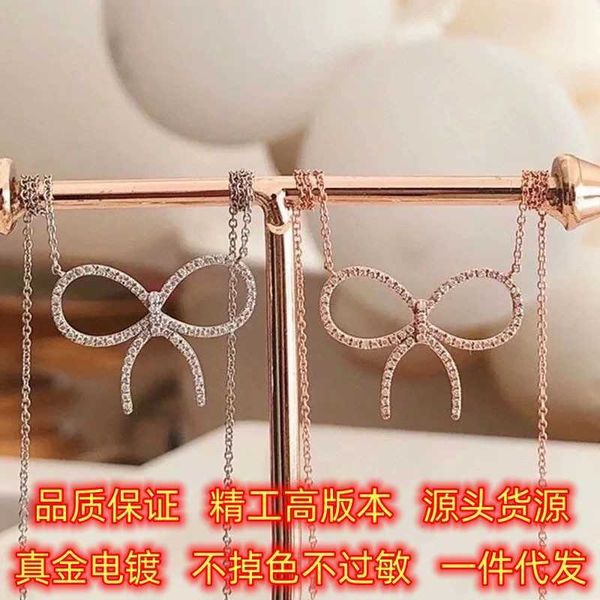 high version seiko high edition s925 silver tiffay new full diamond bow pendant 18k rose gold necklace for women
high version seiko high edition s925 silver tiffay new full diamond bow pendant 18k rose gold necklace for women