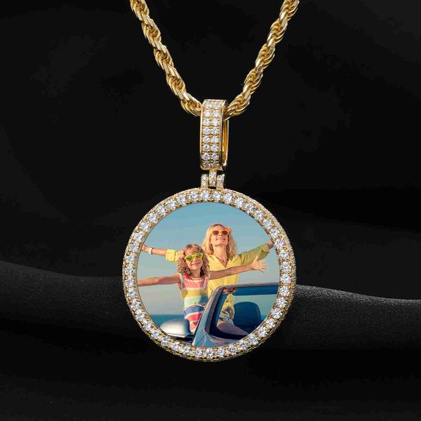 Custom Memory Jewelry Luxury 32mm 10K Real Yellow Gold Prong Setting Natural Diamond Iced Out Picture Necklace Photo Pendant
Custom Memory Jewelry Luxury 32mm 10K Real Yellow Gold Prong Setting Natural Diamond Iced Out Picture Necklace Photo Pendant