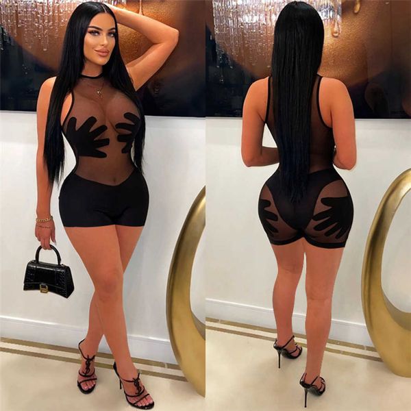 women summer 2023 women's new mesh perspective panel high waist sleeveless tight bodysuit shorts for, Gray
women summer 2023 women's new mesh perspective panel high waist sleeveless tight bodysuit shorts for, Gray
