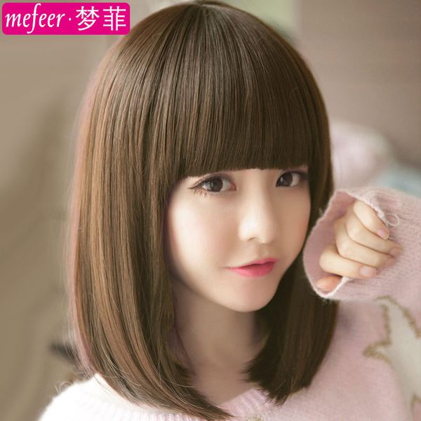wig short hair short straight hair, bobo bangs, synthetic fiber wigs, student hair, Black
wig short hair short straight hair, bobo bangs, synthetic fiber wigs, student hair, Black