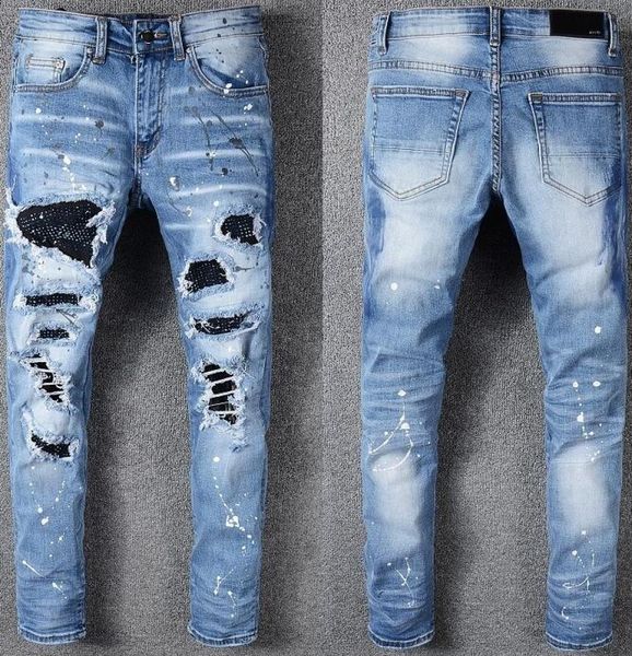 mens jeans distressed elasticity jean embroidery slim ripped hole stripe famous denim men pants big size 28406776623, Blue
mens jeans distressed elasticity jean embroidery slim ripped hole stripe famous denim men pants big size 28406776623, Blue