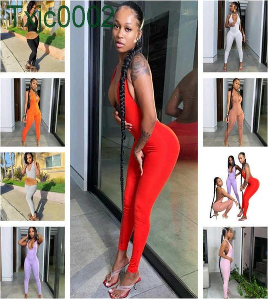 women jumpsuits deisgner slim sleeveless vneck halter backless hip lifting solid color onesies casual sports ladies rompers6771192, Black;white
women jumpsuits deisgner slim sleeveless vneck halter backless hip lifting solid color onesies casual sports ladies rompers6771192, Black;white