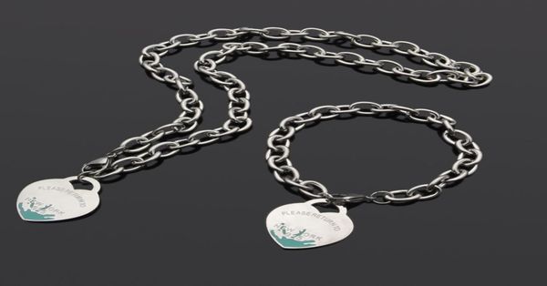 stainless steel necklaces classic style peach heart drop green oil thick bracelets sets women designer jewelry wholesa4421806, Silver
stainless steel necklaces classic style peach heart drop green oil thick bracelets sets women designer jewelry wholesa4421806, Silver