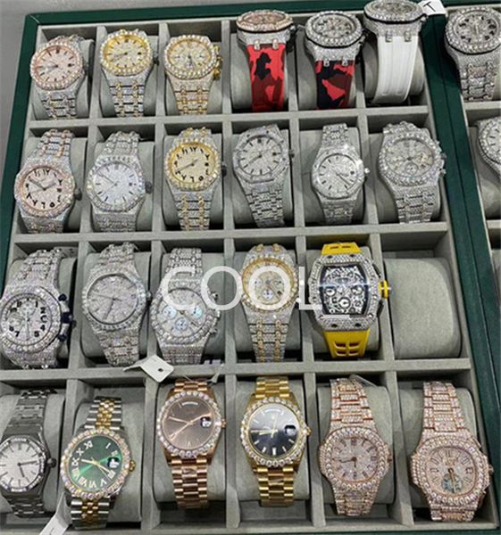 luxury mens watch for men designer movement watches diamond moissanite watch montre iced out watch automatic men's montre luxe mens lux, Slivery;brown
luxury mens watch for men designer movement watches diamond moissanite watch montre iced out watch automatic men's montre luxe mens lux, Slivery;brown