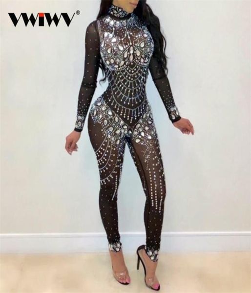 vwiwv women mock neck jumpsuit sequin rhine diamonds jumpsuits long sleeve skinny bodysuits clubwear party one piece romper y7041588, Black;white
vwiwv women mock neck jumpsuit sequin rhine diamonds jumpsuits long sleeve skinny bodysuits clubwear party one piece romper y7041588, Black;white