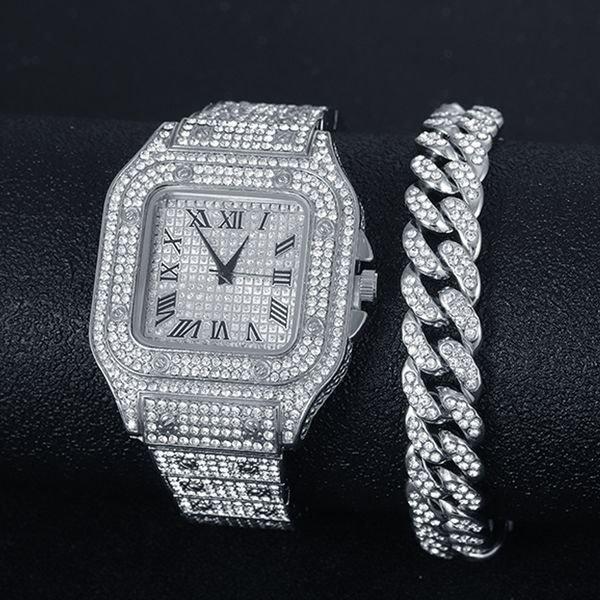wristwatches men watches luxury hip hop cuban chain bracelet with iced out gold watch quartz square relogio masculino groomsmen 230727, Slivery;brown
wristwatches men watches luxury hip hop cuban chain bracelet with iced out gold watch quartz square relogio masculino groomsmen 230727, Slivery;brown