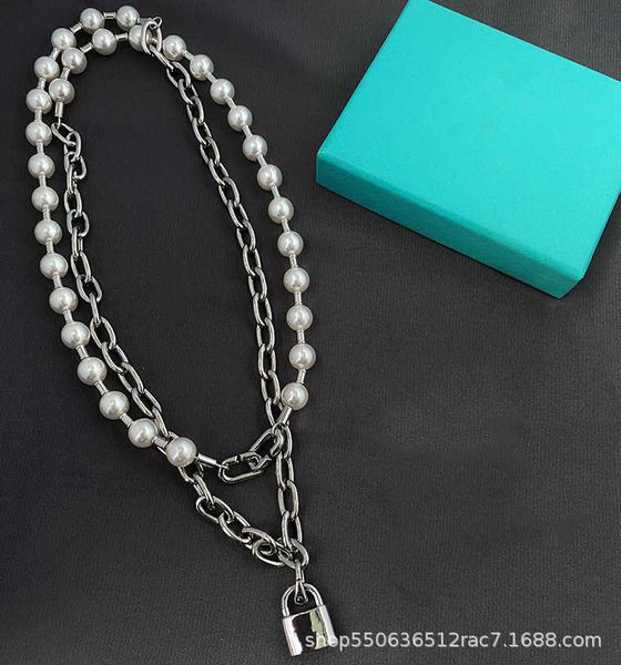 classic tiffay is light and luxurious small exquisite pearl lock bracelet double layer women's ins high-grade feeling personality cool, Silver
classic tiffay is light and luxurious small exquisite pearl lock bracelet double layer women's ins high-grade feeling personality cool, Silver