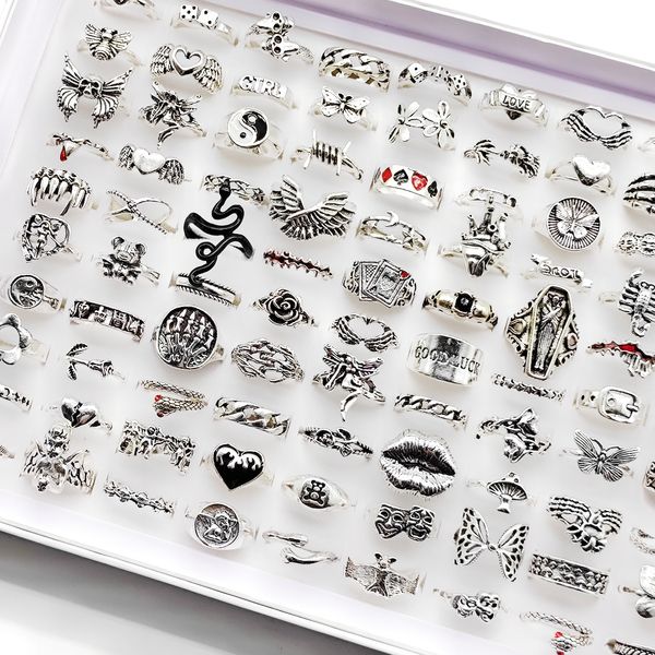 wholesale 30/50pcs mix punk gothic trendy snake spider fashion design ring for women man antique party gift finger charm jewelry, Slivery;golden
wholesale 30/50pcs mix punk gothic trendy snake spider fashion design ring for women man antique party gift finger charm jewelry, Slivery;golden