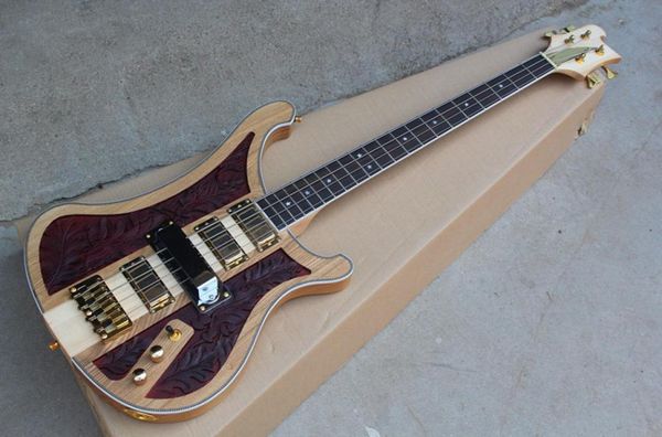 factory 4 strings electric bass guitar with engraving patterngolden hardwareswhite binding4 pickupscan be customized6035792
factory 4 strings electric bass guitar with engraving patterngolden hardwareswhite binding4 pickupscan be customized6035792