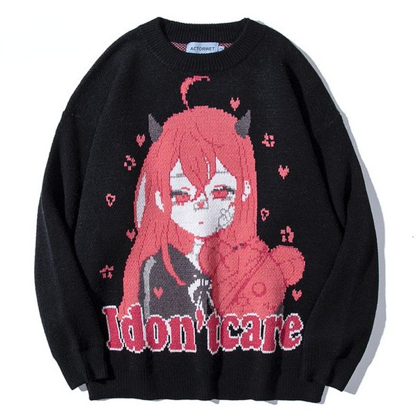 women's sweaters harajuku knitted men women hip hop streetwear cartoon anime girl printed pullover mens oversized college knitwear 2307, White;black
women's sweaters harajuku knitted men women hip hop streetwear cartoon anime girl printed pullover mens oversized college knitwear 2307, White;black
