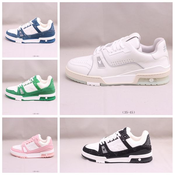 luxury trainer sneaker designer shoes calf leather sneaker fashion brand men women white green red blue pink rubber outsole italy size 36-45, Black
luxury trainer sneaker designer shoes calf leather sneaker fashion brand men women white green red blue pink rubber outsole italy size 36-45, Black