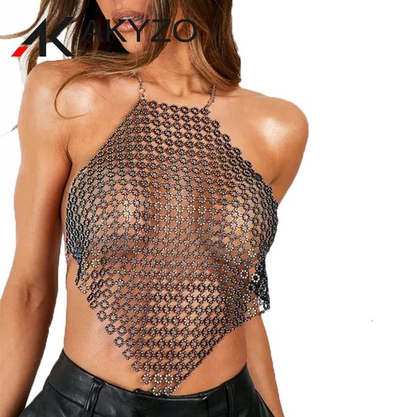 women's tanks camis crop women summer see through metal y2k halter beach party tank club rave outfits fishnet 230727, White
women's tanks camis crop women summer see through metal y2k halter beach party tank club rave outfits fishnet 230727, White