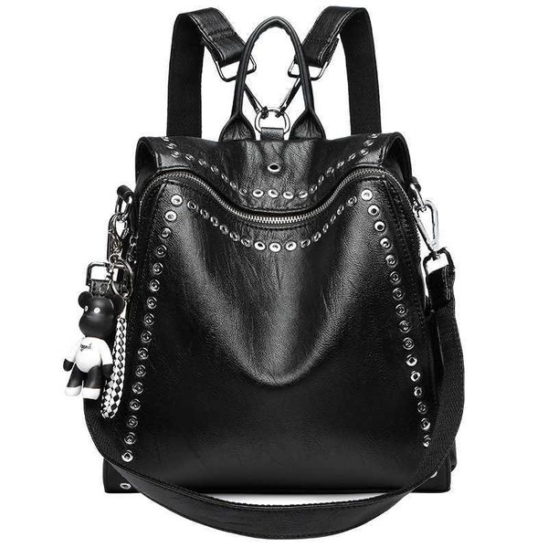luxury women genuine leather backpack rivet multifunctional shoulder bag female retro travel bag teenage girls fashion schoolbag 0728
luxury women genuine leather backpack rivet multifunctional shoulder bag female retro travel bag teenage girls fashion schoolbag 0728