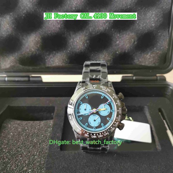 with suitcase box mens watch 40mm x 13mm cosmograph blaken black pvd case watches chronograph cal.4130 movement mechanical automatic men, Slivery;brown
with suitcase box mens watch 40mm x 13mm cosmograph blaken black pvd case watches chronograph cal.4130 movement mechanical automatic men, Slivery;brown