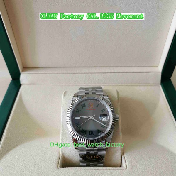 clean factory mens watch super quality 41mm 126334 wimbledon jubilee bands roman gray dial watches cal.3235 mechanical movement automatic me, Slivery;brown
clean factory mens watch super quality 41mm 126334 wimbledon jubilee bands roman gray dial watches cal.3235 mechanical movement automatic me, Slivery;brown