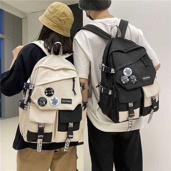 fashion waterproof nylon women backpack girl travel high capacity student men black and white patchwork color lapbag 0728
fashion waterproof nylon women backpack girl travel high capacity student men black and white patchwork color lapbag 0728