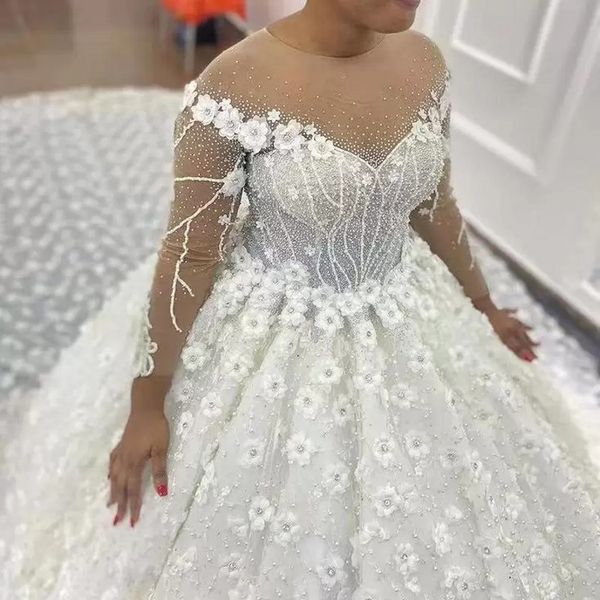 luxury arabic dubai puffy wedding dress 2023 3d flower lace beads pearls illusion bridal gowns church train vestidos de novia robe de mariag, White
luxury arabic dubai puffy wedding dress 2023 3d flower lace beads pearls illusion bridal gowns church train vestidos de novia robe de mariag, White