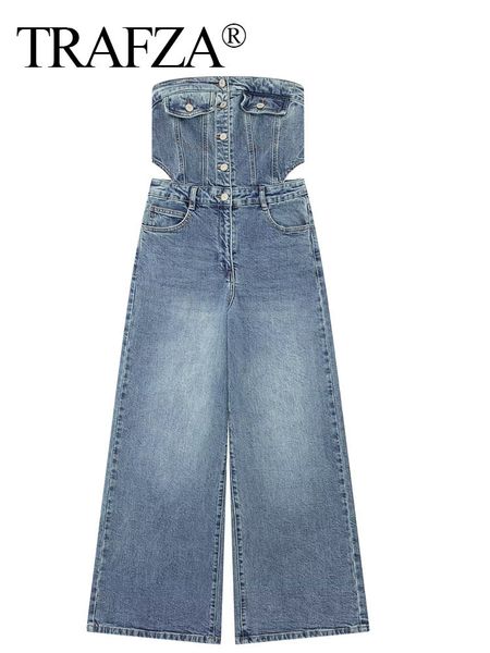 women's jumpsuits rompers trafza spring denim women strapless jumpsuit traf sleeveless vintage solid backless hollow out high waist ank, Black;white
women's jumpsuits rompers trafza spring denim women strapless jumpsuit traf sleeveless vintage solid backless hollow out high waist ank, Black;white