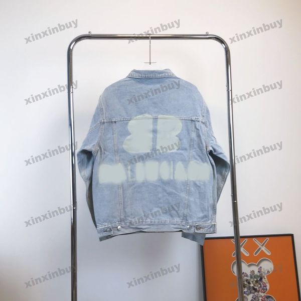 xinxinbuy men designer coat jacket graffiti night glow denim double letter print long sleeve women blue red green white s-xl, Black;brown
xinxinbuy men designer coat jacket graffiti night glow denim double letter print long sleeve women blue red green white s-xl, Black;brown