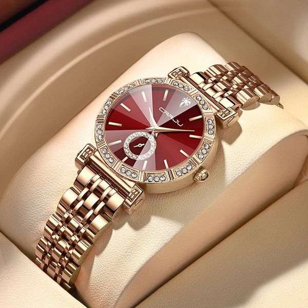 wristwatches crrju brand luxury fashion original ladies watch waterproof stainless steel diamond gift relogio feminino 230727, Slivery;brown
wristwatches crrju brand luxury fashion original ladies watch waterproof stainless steel diamond gift relogio feminino 230727, Slivery;brown