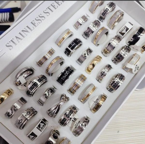 band rings new european and american fashion exaggerated personality versatile ring titanium steel men and women style stainless s4961092, Silver
band rings new european and american fashion exaggerated personality versatile ring titanium steel men and women style stainless s4961092, Silver