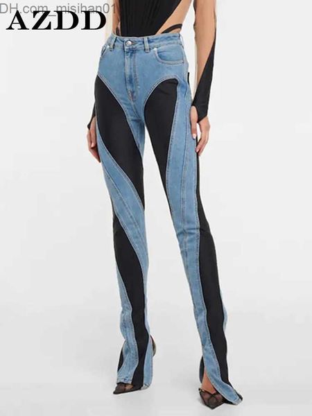women's jeans azdd 2023 new women's jeans ultra thin deconstructed panel patch work high waist split blue long jeans autumn az159
women's jeans azdd 2023 new women's jeans ultra thin deconstructed panel patch work high waist split blue long jeans autumn az159
