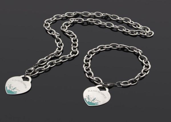 stainless steel necklaces classic style peach heart drop green oil thick bracelets sets women designer jewelry wholesa4618665, Silver
stainless steel necklaces classic style peach heart drop green oil thick bracelets sets women designer jewelry wholesa4618665, Silver