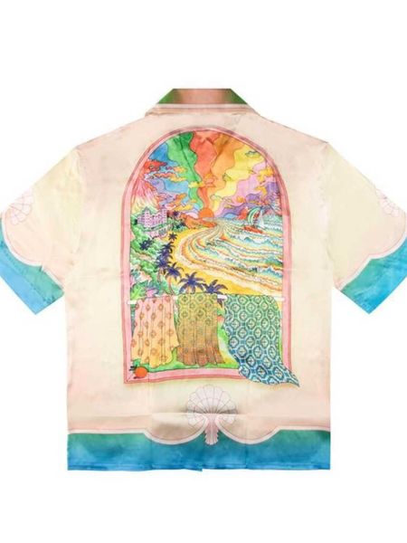 new casablanca hawaiian shirt button up shirt lucid dreams island scenery color temperament satin short sleeve shirts, White;black
new casablanca hawaiian shirt button up shirt lucid dreams island scenery color temperament satin short sleeve shirts, White;black