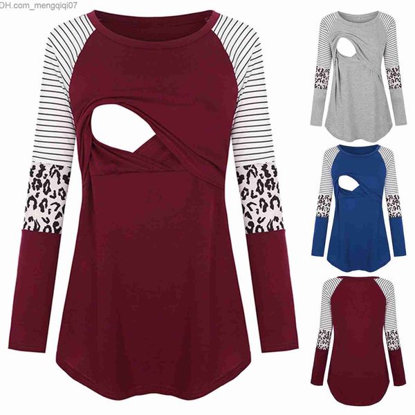 maternity dresses fashion women's pregnant women's t-shirt long sleeve striped leopard patch work care breast feeding t-shirt casu, White
maternity dresses fashion women's pregnant women's t-shirt long sleeve striped leopard patch work care breast feeding t-shirt casu, White