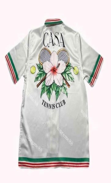 casablanc tennis club tennis racket stripe color matching silk short sleeve shirt european and american6308396, White;black
casablanc tennis club tennis racket stripe color matching silk short sleeve shirt european and american6308396, White;black