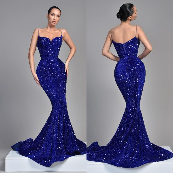 royal blue mermaid evening dresses spaghetti sequins party prom dress sweep train long dress for red carpet special occasion, Black;red
royal blue mermaid evening dresses spaghetti sequins party prom dress sweep train long dress for red carpet special occasion, Black;red