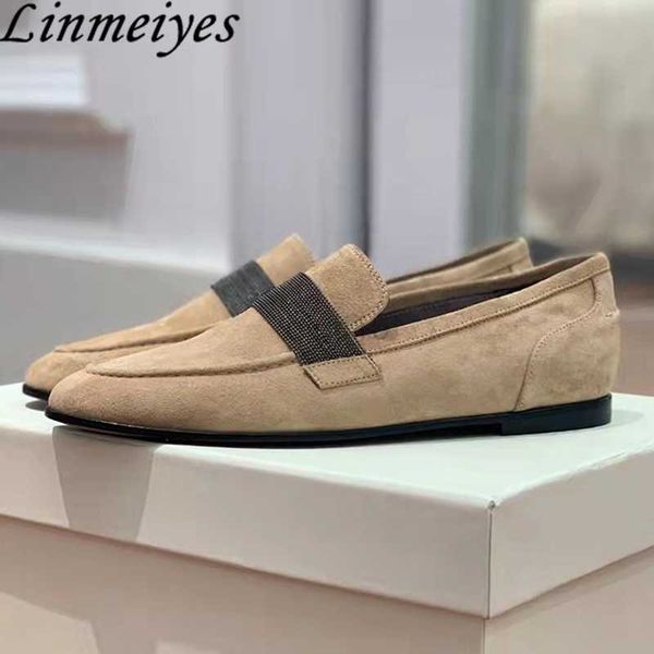 dress shoes luxury quality suede leather loafers women round toe flat shoes female chain decoration casual shoes summer shoes woman, Black
dress shoes luxury quality suede leather loafers women round toe flat shoes female chain decoration casual shoes summer shoes woman, Black