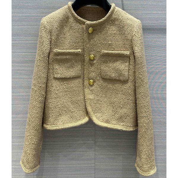 7.28 fashion letter jacquard lining crew neck long sleeve single breasted short tweed jacket women, Black;brown
7.28 fashion letter jacquard lining crew neck long sleeve single breasted short tweed jacket women, Black;brown