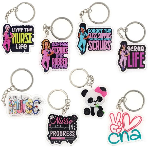 10 pcs/lot new key ring mix style medical cna animal scrub life acrylic keychain office supply nurse accessories gift decoration, Slivery;golden
10 pcs/lot new key ring mix style medical cna animal scrub life acrylic keychain office supply nurse accessories gift decoration, Slivery;golden