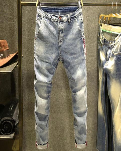 2021 autumn gray embroidery jeans mens street retro straight elastic korean allmatch simple long teenagers pencil pants7407204, Blue
2021 autumn gray embroidery jeans mens street retro straight elastic korean allmatch simple long teenagers pencil pants7407204, Blue