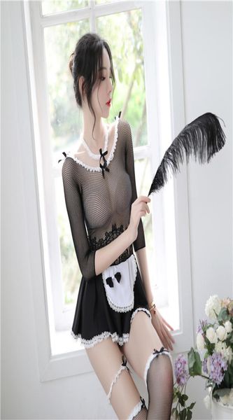 2019 explosive female underwear perspective of long sleeve maid039s uniform attractive socks pyjama suit 87062777028, Black;white
2019 explosive female underwear perspective of long sleeve maid039s uniform attractive socks pyjama suit 87062777028, Black;white