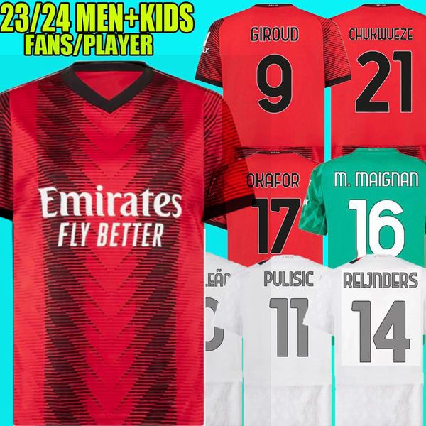 23/24 ac milans ibrahimovic giroud soccer jersey home away pulisic theo okafor romagnoli rafa leao s.castillejo reijnders loftus-cheek men k, Black;yellow
23/24 ac milans ibrahimovic giroud soccer jersey home away pulisic theo okafor romagnoli rafa leao s.castillejo reijnders loftus-cheek men k, Black;yellow