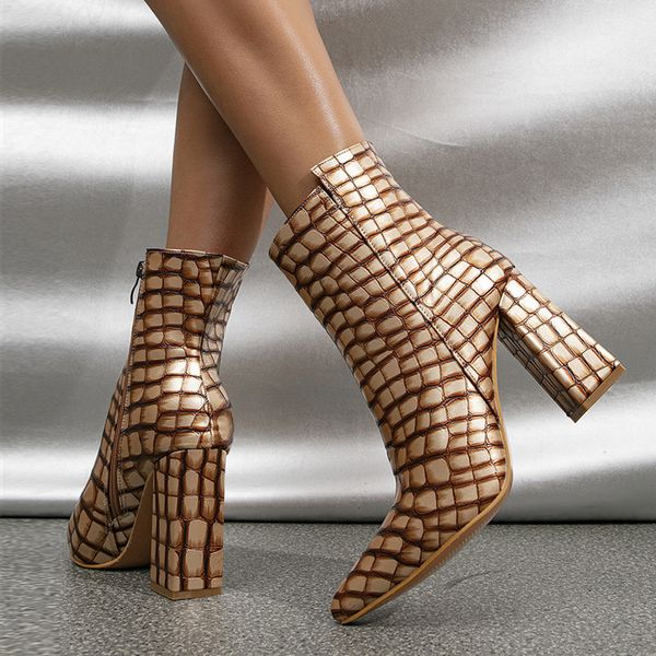 boots pattern leather design ankle boots women pointed toe square high heels botas cool zip party club boots for women 230727, Black
boots pattern leather design ankle boots women pointed toe square high heels botas cool zip party club boots for women 230727, Black