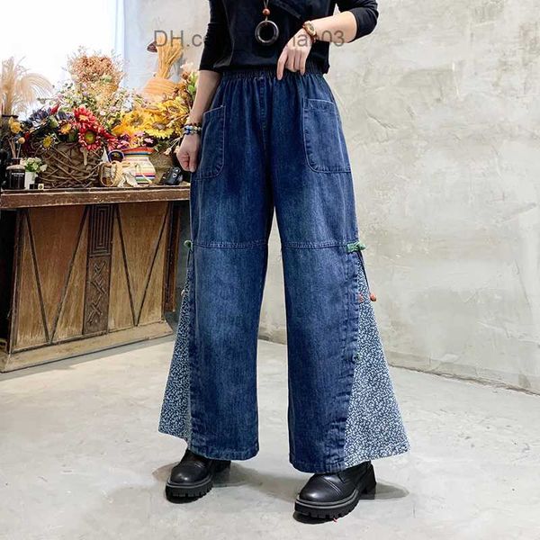 women's jeans max women's loose splice button denim pants 2022 spring european style casual elastic design jeans vintage wide trou, Blue
women's jeans max women's loose splice button denim pants 2022 spring european style casual elastic design jeans vintage wide trou, Blue