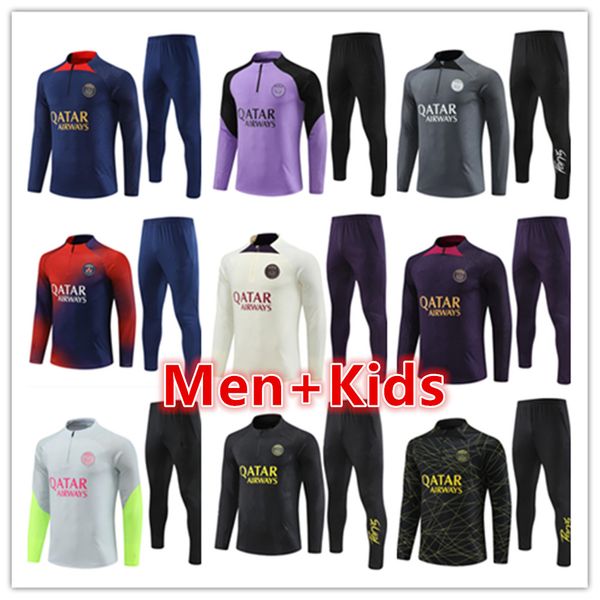 22 23 24 paris tracksuits training psgs tracksuit chandal 2023 2024 mbappe kit survetement foot tuta jacket retro futbol soccer football men, Black
22 23 24 paris tracksuits training psgs tracksuit chandal 2023 2024 mbappe kit survetement foot tuta jacket retro futbol soccer football men, Black