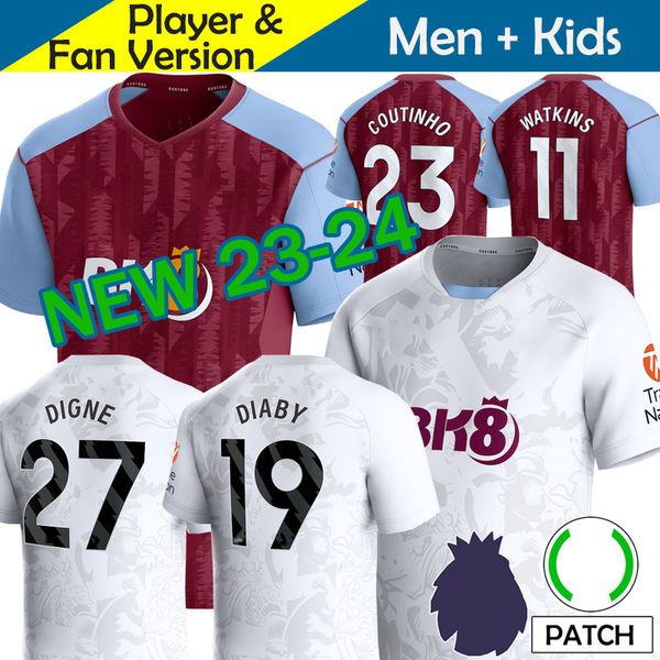 23/24 soccer jerseys kids kit home 2023 2024 aston villas football shirt training away fans player version camisetas futbol mings mcginn bue, White;black
23/24 soccer jerseys kids kit home 2023 2024 aston villas football shirt training away fans player version camisetas futbol mings mcginn bue, White;black